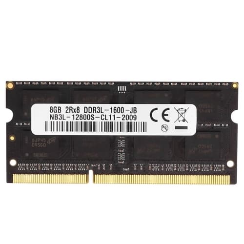Laptop Memory - 8GB 1600MHz SODIMM - Dual Channel - Black - 1 Piece