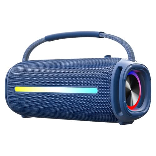 Blue custom-molded wireless Bluetooth speaker with LED melody and colorful lights, portable outdoor waterproof Bluetooth speaker with deep bass.