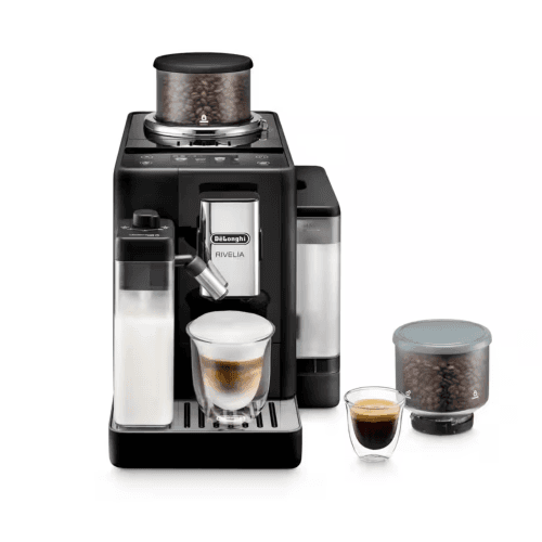 Refurbsihed Excellent -De'Longhi Rivelia Fully Automatic Espresso Machine, Onyx Black