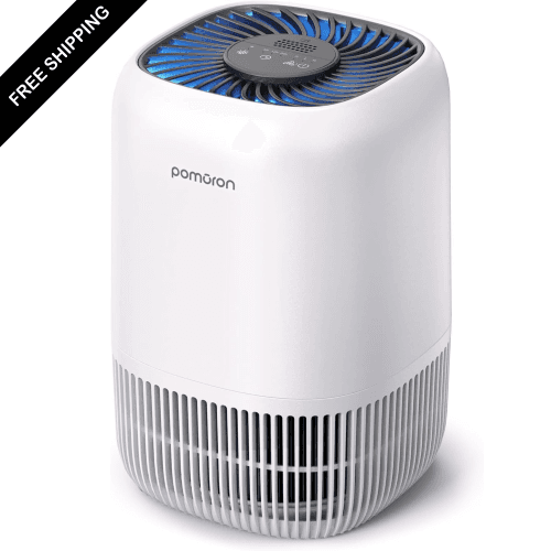 Air Purifiers for Bedroom Home, H13 True HEPA Filter with Fragrance Sponge for Smoke, Allergies, Pollen, Pet Dander, Odor, Dust, Portable Air Purifier for Bedroom Office (WHITE)