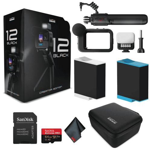 GoPro HERO12 Creator Edition - Action Camera With + 64GB Card + Extra Battery