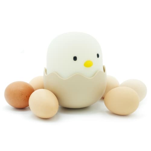 Eggshell Chick Silicone Patting Night Light， Soft, Eye-Friendly Light, USB Rechargeable Baby Bedroom Ambient Light