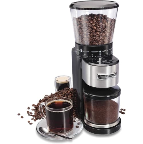 Hamilton Beach Professional Conical Burr Digital Coffee Grinder with 39 Grind Settings - Black
