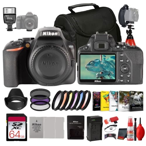 Nikon D3500 Body Only DSLR – 24.2MP DX Sensor, Easy Controls (No Lens) Pro Bundle