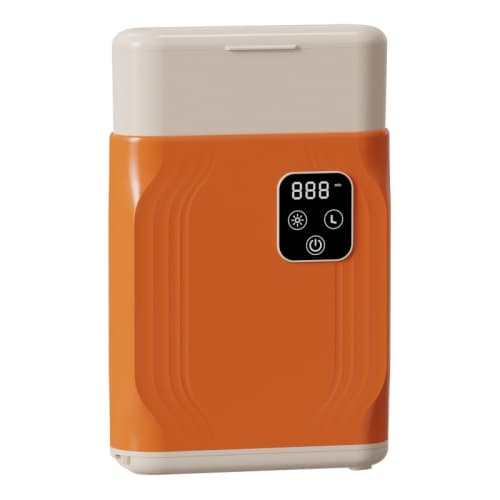 Multifunctional portable clothes dryer, can dry clothes and shoes, high-temperature sterilization, timer function, no need to supervise (US plug, orange).