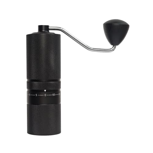 60-speed precision hand-cranked coffee grinder, aluminum alloy body, seven-star stainless steel burr, hand-cranked coffee grinder (Seven-star conical burr, black)