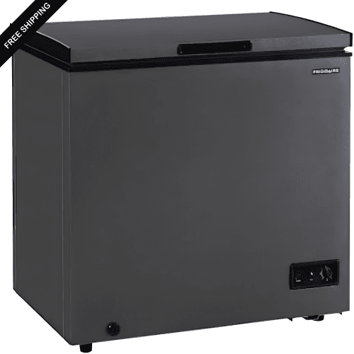 Chest Deep Freezer, 7 Cu. Ft. Capacity, Granita Rugged Design-Adjustable Thermostat-Removable Vinyl Coated Wire Basket-Easy Defrost Drain