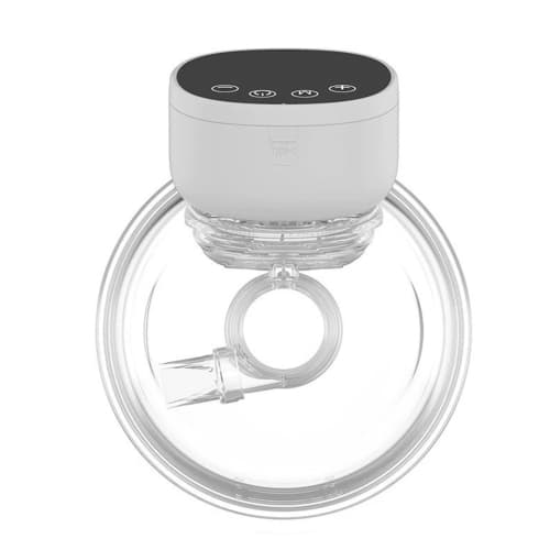 Electric Breast Pump Portable Single Hands Free Milk Expression Device Rechargeable Silicone Breastfeeding Pump Black 1 Piece
