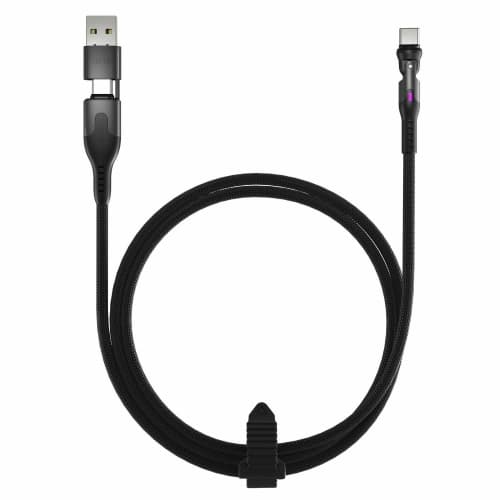 Statik PowerPivot Pro Nylon Braided Charge/Sync Cable USB-C to USB-C 3.3ft Black