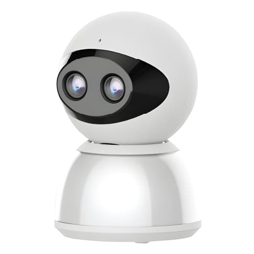 i Dual-Lens Indoor Security Camera & Light | No Subscriptions, Home Security System, Works as Baby Monitor or Pet Monitor, Motorized Pan and Tilt with AI Person Tracking