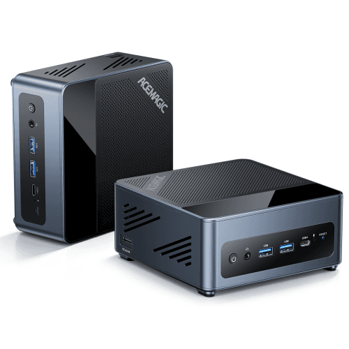 ACEMAGIC F5A AI Mini PC – AMD Ryzen AI 9 HX 470 (86 TOPS) – Run 7B–14B LLMs Locally – OCuLink for eGPU – 32GB LPDDR5X – 1TB SSD – Dual‑Fan VC 65W – Quad 8K – Desktop Computer
