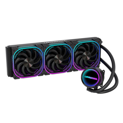 Infinity Mirror Pump Head 240mm AIO Liquid CPU Cooler, ARGB Sync, 4-Pin PWM Dual Fans, All-in-One Water Cooling for Intel LGA1700/1200/AM5/AM4 CPU
