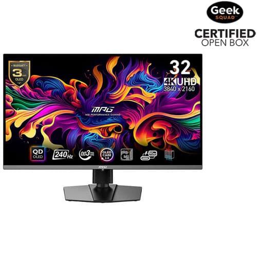 Open Box - Msi 32" 4K Ultra HD 240Hz 0.03ms GTG OLED LED Gaming Monitor (MPG 321URX QD-OLED)