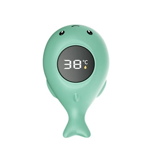 Home baby thermometer, high-definition touch screen, accurate temperature measurement, waterproof and drop-proof, children's bath thermometer (green).