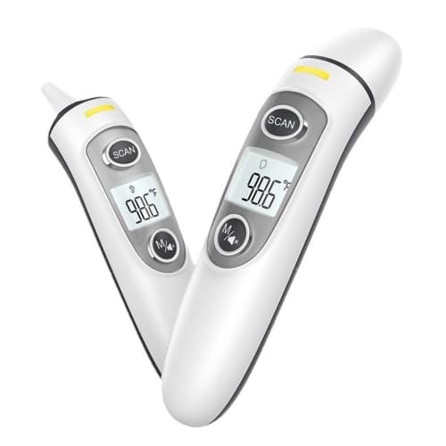 Multifunctional infrared thermometer with three modes: body temperature, object temperature, and room temperature; backlit large screen baby thermometer (English version)