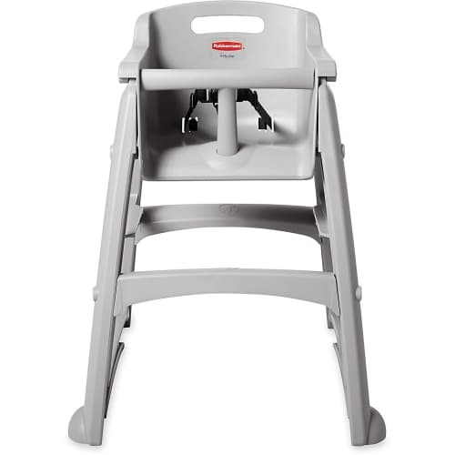 Rubbermaid Commercial Sturdy Chair Mobile Youth Seat with Casters - Platinum