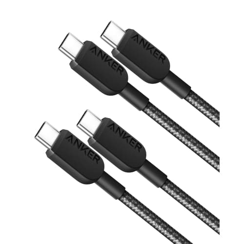 USB C to USB C Cable,Type-C Fast Charging Cord (3FT,2Pack) for iPhone 17/16/15 Series,iPad Air 4,MacBook Pro 2022 and More (Black)