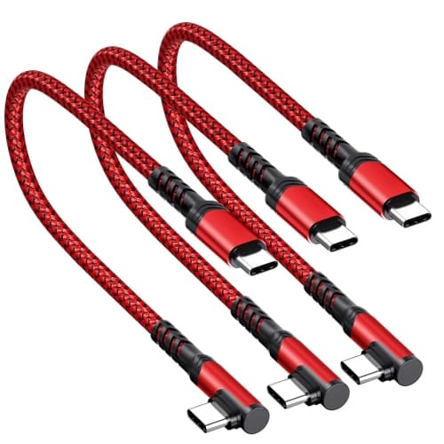 Short USB C Cable 1 FT (Red)