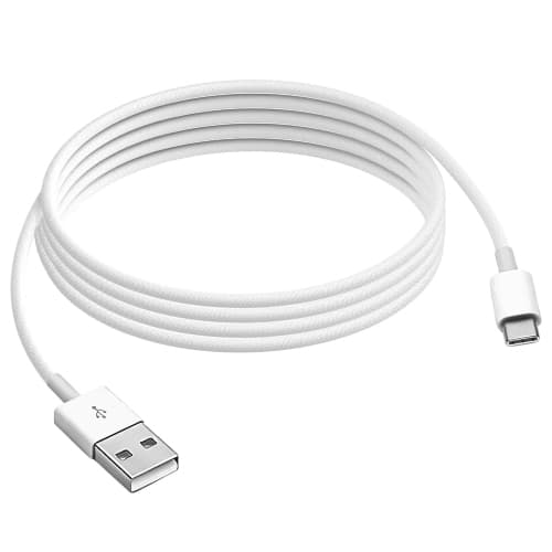 2 m USB A to USB C Woven Cable for Apple TV Remote 3rd Gen/4th Gen, TV Siri Remote 3rd Gen, 4K, AirPods 4, AirPods Pro(3rd Generation), AirPod Pro(2nd Generation), AirPod Max 2 Ch