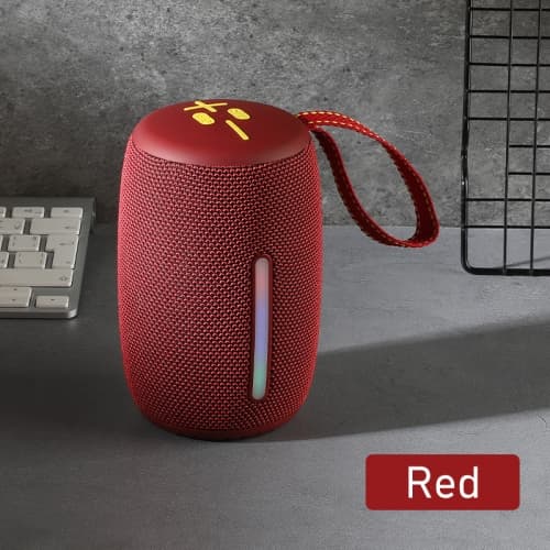 P PRO3 Wireless Bluetooth Speaker with Subwoofer, Outdoor Portable Speaker with Voice Prompt - Red