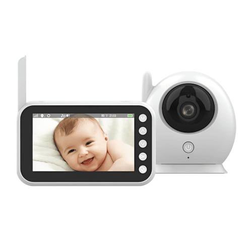 ApexGear 4.3" Baby Monitor with Pan-Tilt Camera, Night Vision, Two-Way Audio, Temperature Sensor for Nursery Monitoring