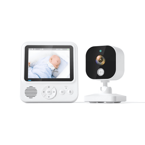 ApexGear Baby Monitor Camera with 2.8" Display, Two-Way Audio, Feeding Timer, Temperature Sensor for Infant Nursery Monitoring