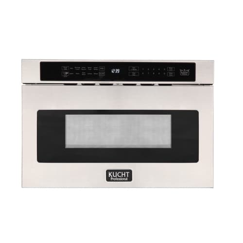 OPEN BOX - KUCHT Professional 24-inch 1.2 cu. ft. Built-In Microwave Drawer in Stainless Steel with Sensor Cooking