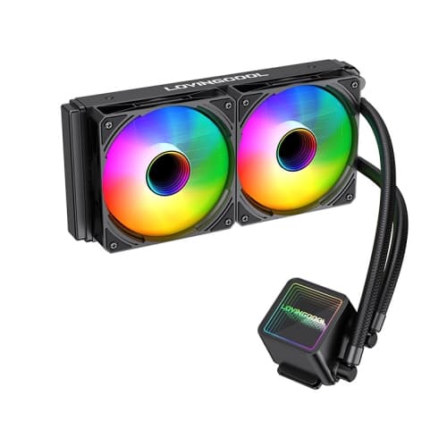 240mm/ COOL ARGB CPU Liquid Cooler (Black),All-in-One Water Cooling Radiator, Addressable RGB Liquid Cooler Compatible with Intel & AMD Motherboards for Desktop Gaming PC