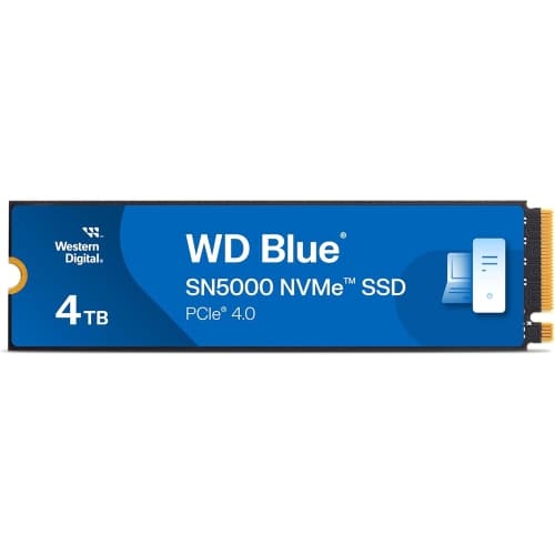 Western Digital 4TB WD Blue SN5000 NVMe Internal Solid State Drive SSD