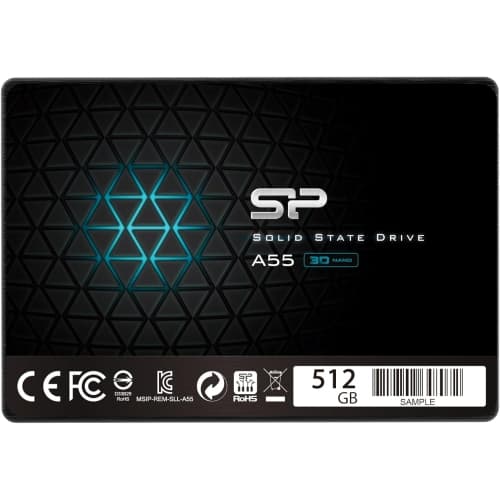 512GB SP Silicon Power SSD 3D NAND A55 SLC Cache Performance Boost SATA III 2.5” SSD Internal Solid State Drive (Refurbished - Good) (SSD1)