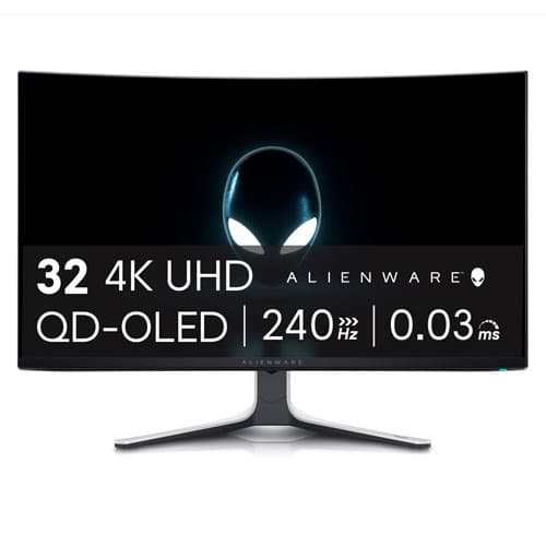 Open Box - Alienware 32" 4K UHD 240Hz 0.03ms Curved QD OLED Gaming Monitor (AW3225QF)