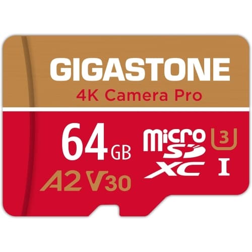 【5-Years Data Recovery】 64GB ro SD , 4K Camera Pro, UHD Video for GoPro, Action Camera, Wyze, DJI,
