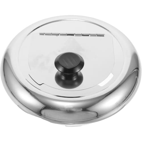SLOWMOOSE Stainless Steel Soup Cooker Pot Cover Lid with Knob, 10L Spill-Proof Reusable Replacement Cover for Buffet Warmers