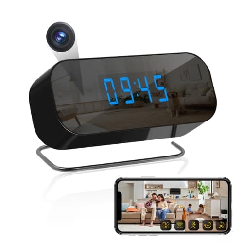 1080P Nanny Cam Clock Camera WiFi Hidden Security Camera Motion Detection Night Vision Baby Monitor