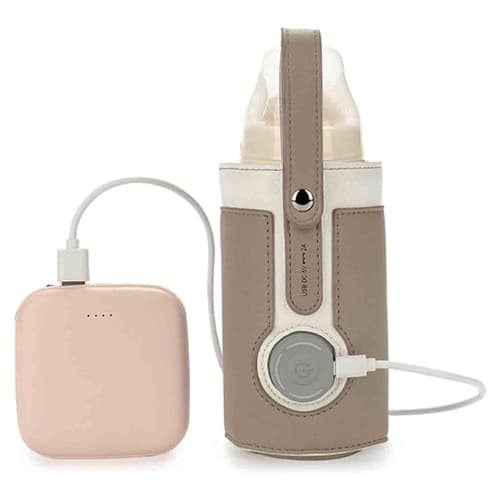 Portable Bottle Warmer Usb Powered Baby Milk Warmer Car Travel Use Dark Grey