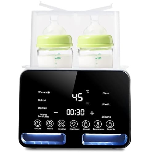 Baby Bottle Warmer Sterilizer Multifunctional Milk And Food Heater With Lcd Display For All Bottles