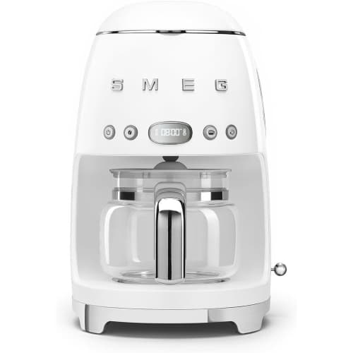 Smeg 50's Retro Style Drip Filter Coffee Machine 10-Cup Capacity Auto-Start White DCF02WHUS