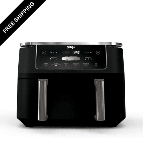 10-qt. 6-in-1 DualZone XL Air Fryer, 2 Independent Baskets, Match Cook & Smart Finish to Air Fry, Air Broil, Roast, Bake, Dehydrate, & Keep Warm, Black (Canadian Version)