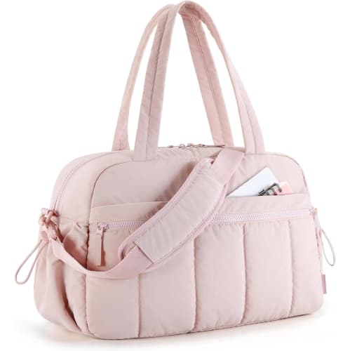 Maternity Bag Weekender Travel Bag Waterproof Fabric With Separate PVC Wet Bag Hospital Diaper Bag Women Pink