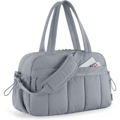 Maternity Bag Weekender Travel Bag Waterproof Fabric With Separate PVC Wet Bag Hospital Diaper Bag Women Grey