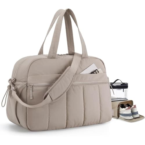 Maternity Bag Weekender Travel Bag Waterproof Fabric With Separate PVC Wet Bag Hospital Diaper Bag Women Camel