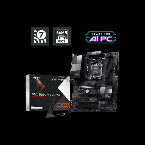 MSI PRO B850-V EVO WIFI ATX AM5 DDR5 Motherboard for AMD Ryzen 9000/7000 Series Desktop Processor