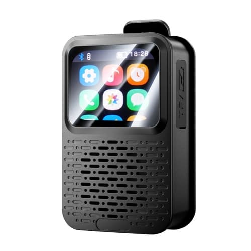 ApexGear Wearable Touch Screen Smart Bluetooth Speaker, Waterproof Magnetic Clip TF Card Multi-Function Outdoor Kitchen Audio Player