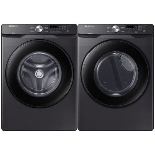 Samsung 5.2 Cu. Ft. HE Self Clean Front Load Washer & 7.5 Cu. Ft. Sensor Dry Electric Dryer - Energy Star- BLK