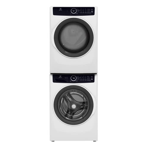 Electrolux 5.2 Cu Ft Front Load Steam Washer & 8 Cu Ft Electric Steam Dryer w/ Stacking Kit - White