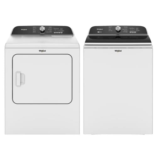 Whirlpool 6.1 Cu. Ft. 2-in-1 High Efficiency Top Load Washer & 7.0 Cu. Ft. Electric Dryer - White