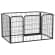 PawHut Dog Playpen, 31.5"W Heavy-Duty Metal Puppy Play Pen, Pet Exercise Fences for Outside and Indoor, DIY Design with Door for Small Dogs, 4 Panels, 27.5"H