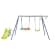 Gymax 4-in-1 Swing Set for Backyard Heavy-Duty Metal Playset for 3-12 Years Old Kids