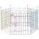 PawHut 23.6"H Metal Pet Playpen Portable Hexagon Dog Exercise Fence Flexible Shape Puppy Crate Kennel w/ Door for Outdoor