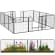 PawHut Dog Playpen, 31.5"W Heavy-Duty Metal Puppy Play Pen, Pet Exercise Fences for Outside and Indoor, DIY Design with Door for Medium Dogs, 12 Panels, 31.5"H